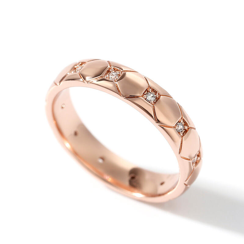 Jeulia "Eternal Love" Round Cut Sterling Silver Women's Band