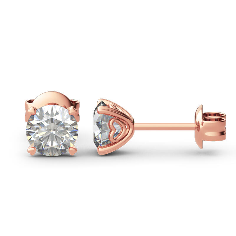 Jeulia Clous d'Oreilles Solitaire en Argent Sterling