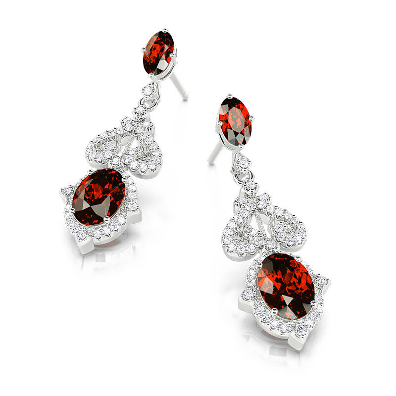 Jeulia "Eternal Flame" Sterling Silver Jewelry Set