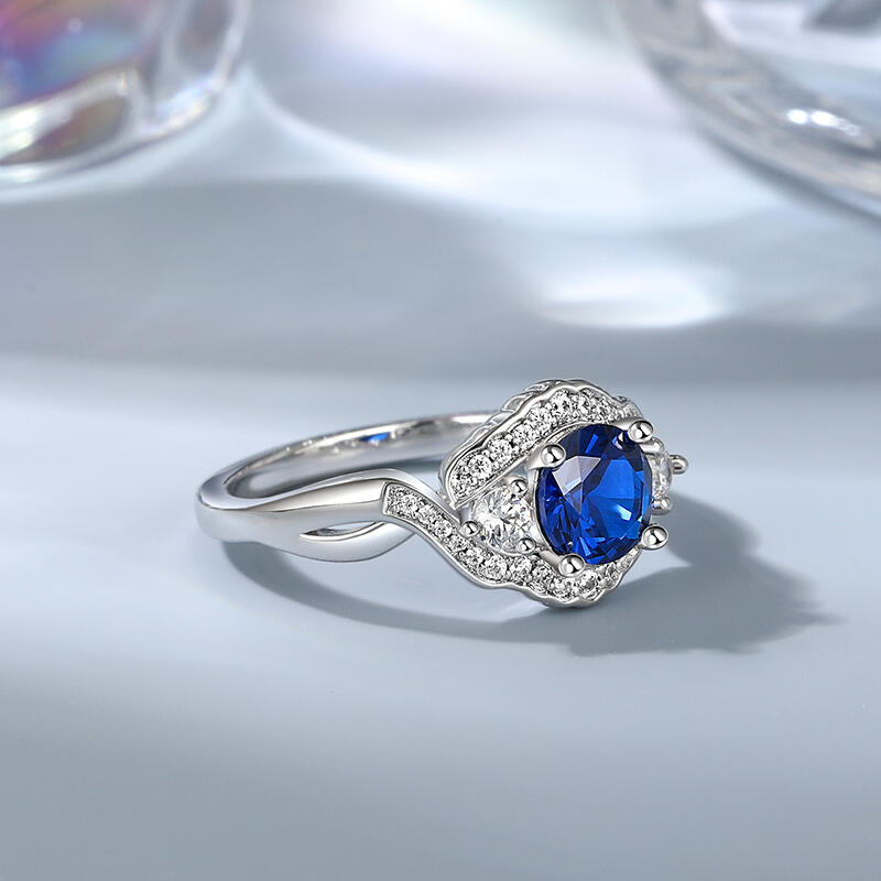 Jeulia Ocean Eye Sterling Silver Ring