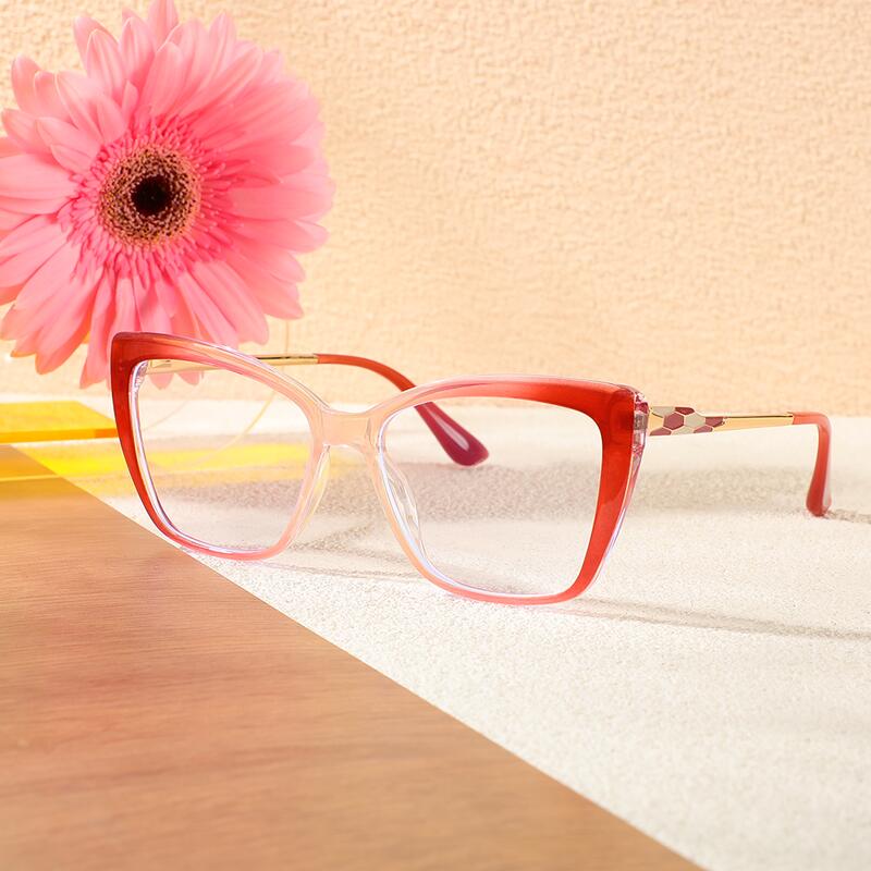 Occhiali da Vista Elizabeth Cat Eye Rosso 