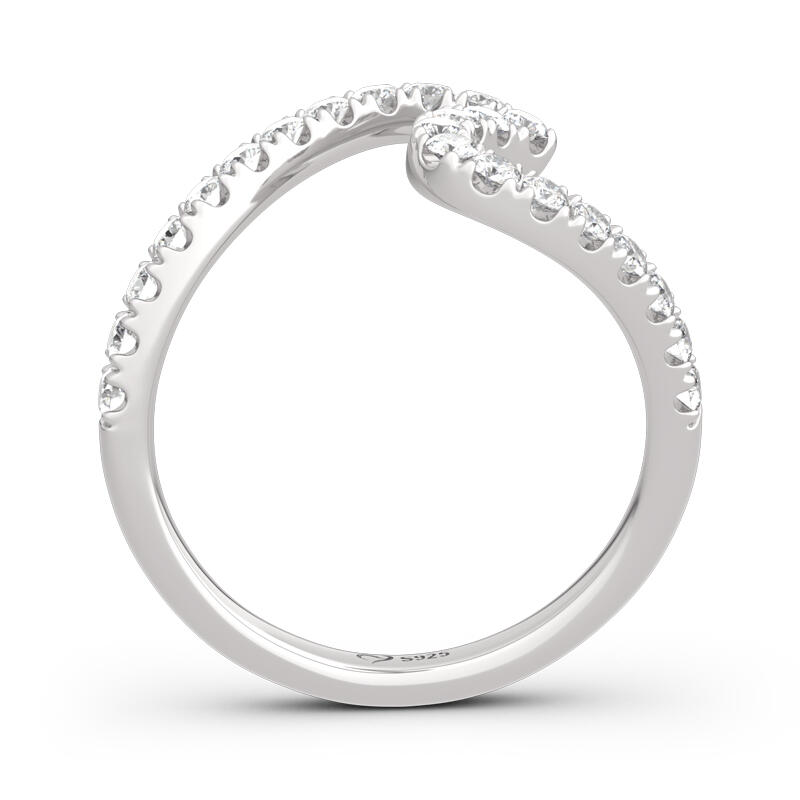 Jeulia Sea Wave Sterling Silver Ring