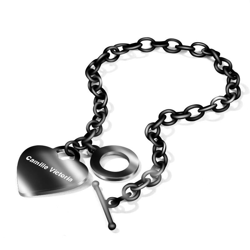 "I Will Always Stand by You" Heart Personalized Bracelet