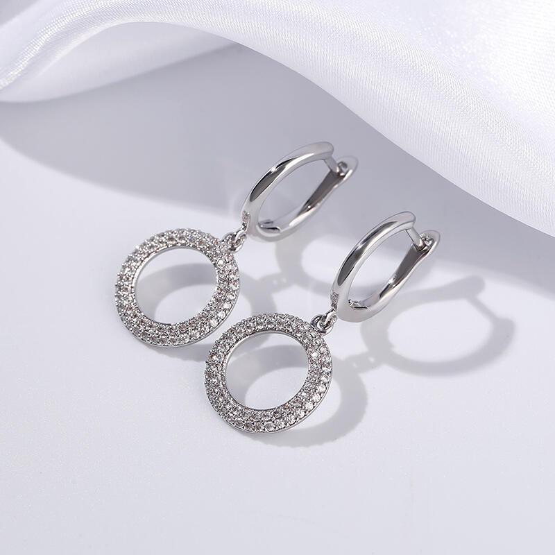 Jeulia Shimmering Circlet Sterling Silver Earrings