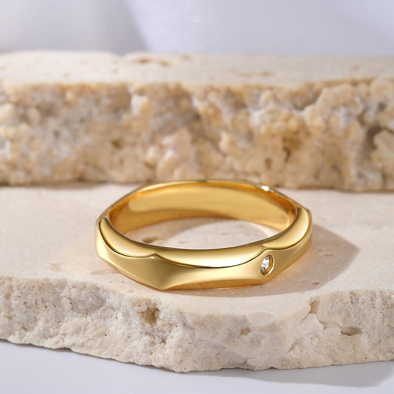 Jeulia "Minimalism" Classic Design Sterling Silver Men's Band