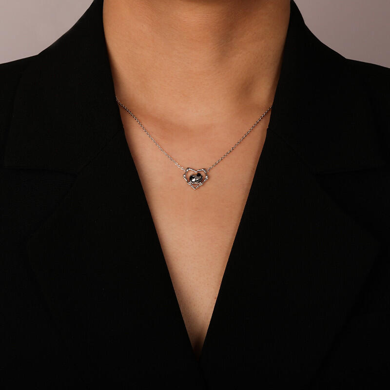 "Dark Inside My Heart" Skull Necklace