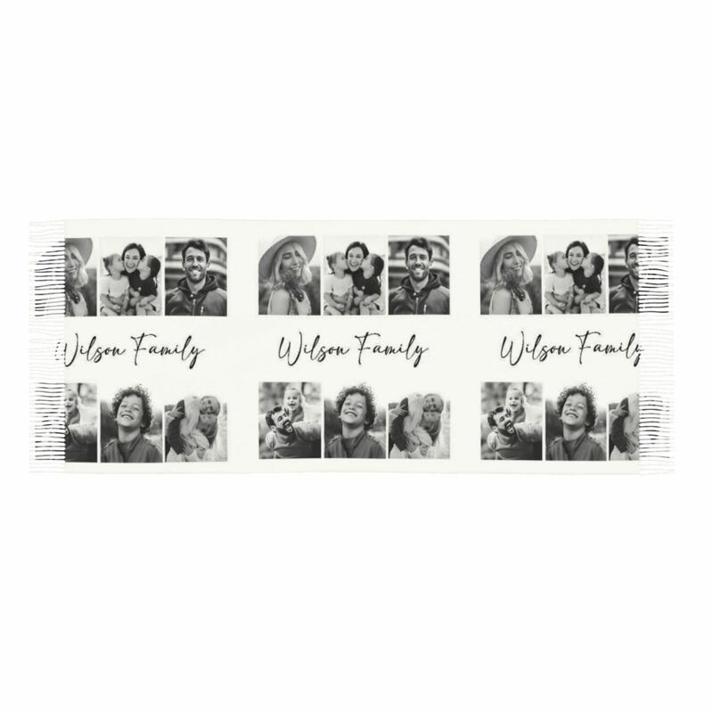 Custom Scarves with Family Photos Are a Practical New Year Gift for Family Members