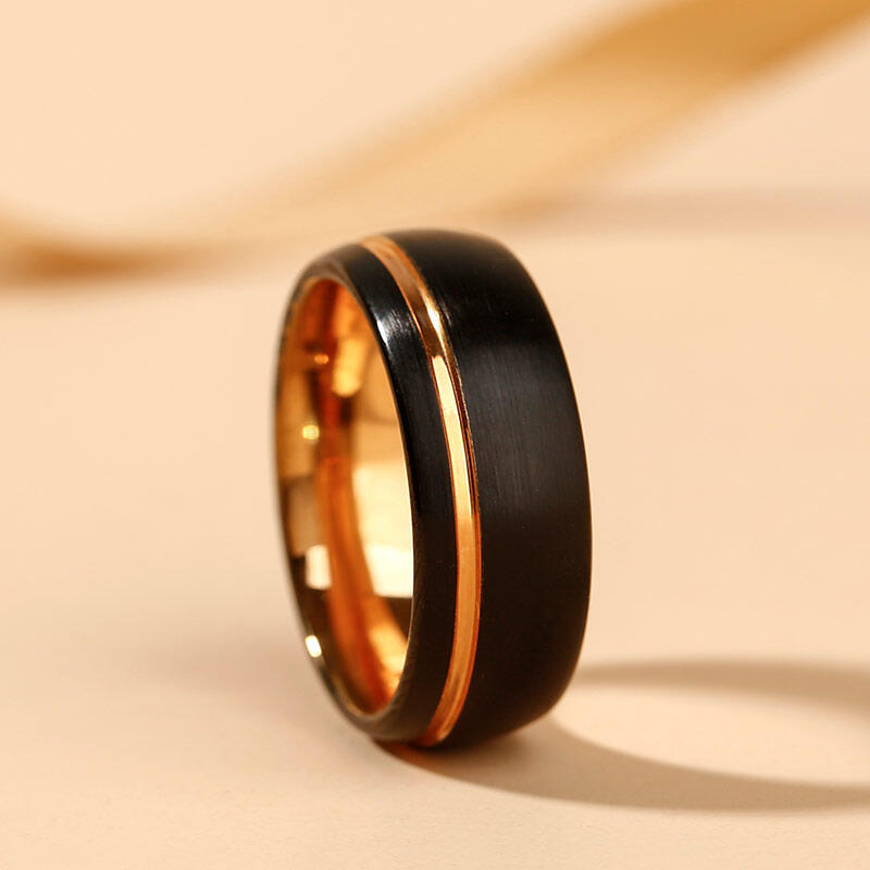 Jeulia Two Tone Titanium Steel Men's Band