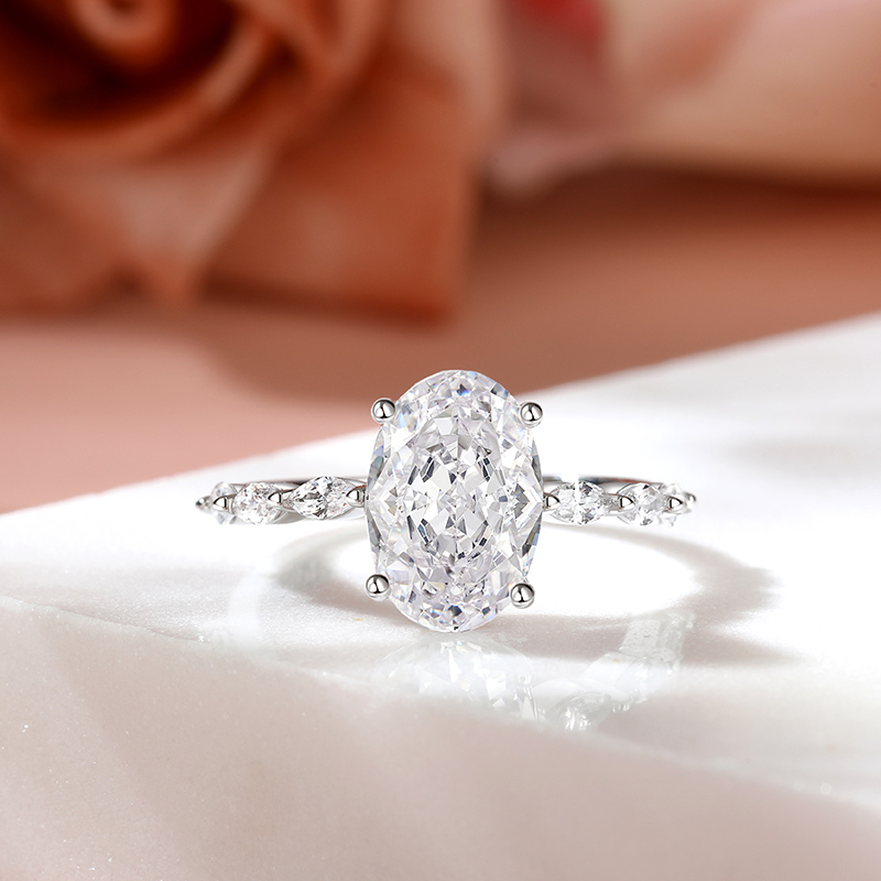 Pre-Notched 6x4 Oval Solitaire Ring Setting – .925 Sterling Silver, Handmade In USA