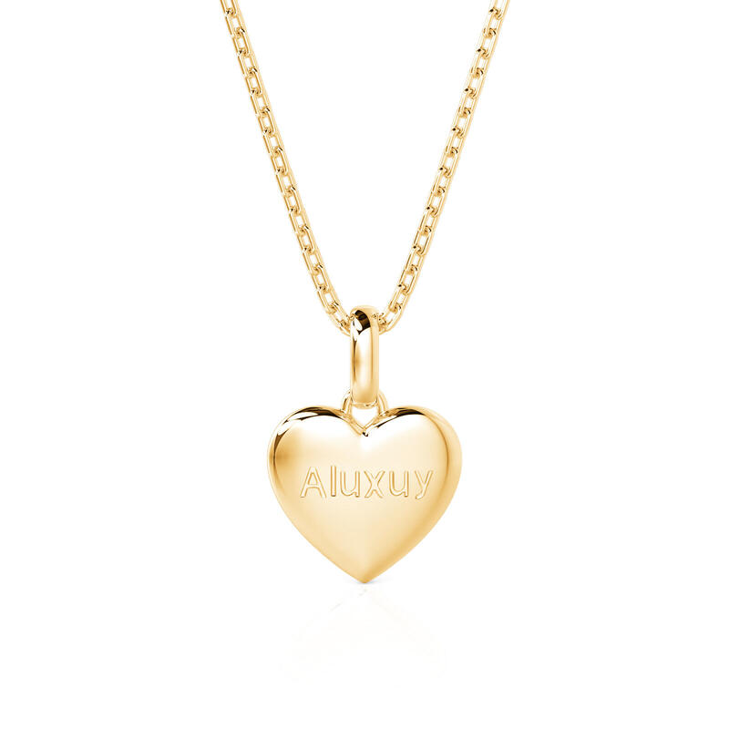 Jeulia Tous les jours Collier Cœur Simple Gravure Personnalisée avec Pierre de Naissance