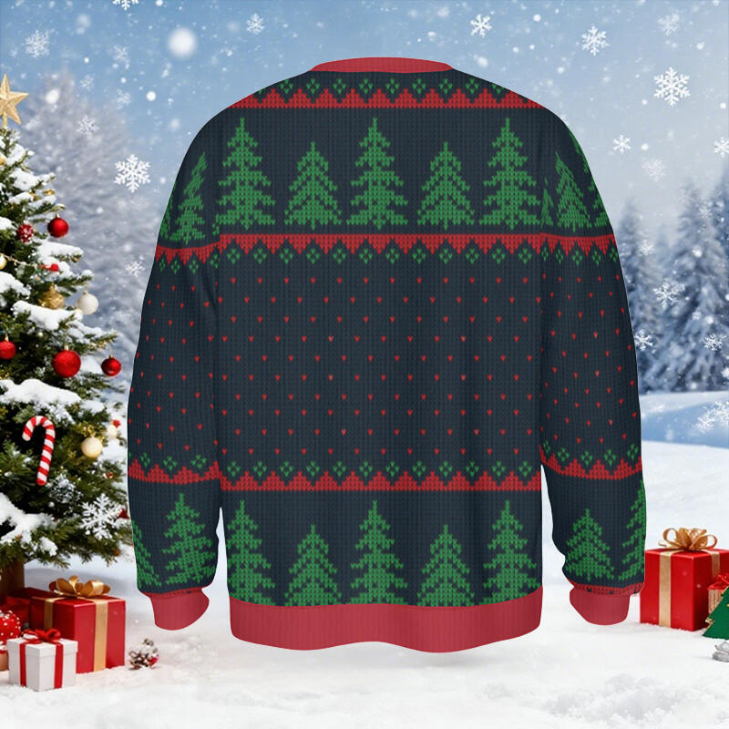 Personalisierter hässliche Weihnachtspullover Unisex Individuelles Mama Grinchund Kinder-Design Attraktives Weihnachtsgeschenk für die Mutter