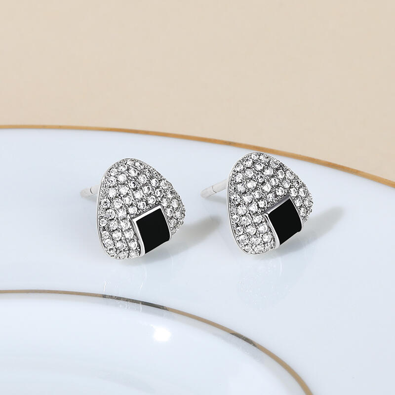 Jeulia "Yummy Yummy" Rice Balls Sterling Silver Stud Earrings