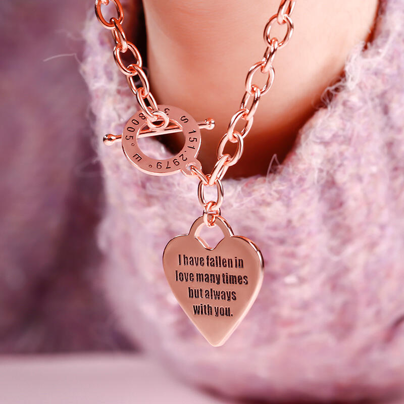 Jeulia Heart Personalized Sterling Silver Bracelet