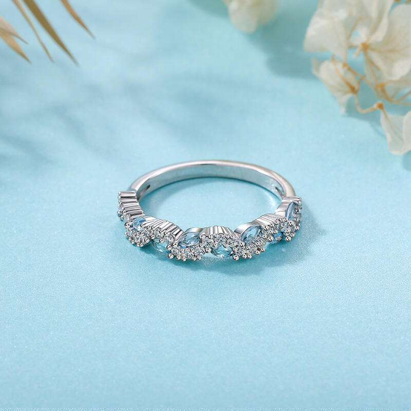 Jeulia Stapelbare Aangepaste Marquise Eeuwigheidsring voor Dames