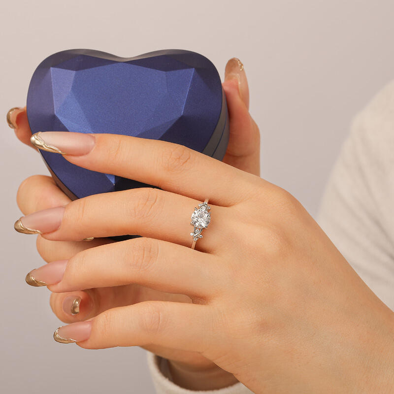 Jeulia Double Infinity Custom Promise Ring Round Cut