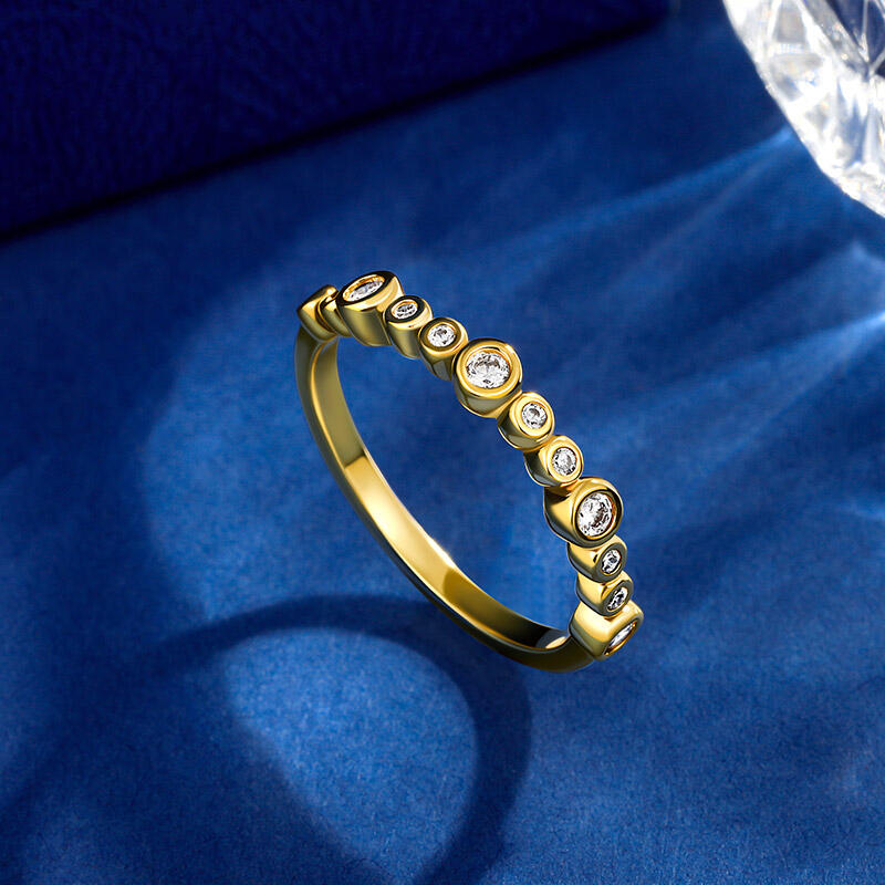 Jeulia Everyday Custom Bezel Set Stackable Ring for Women