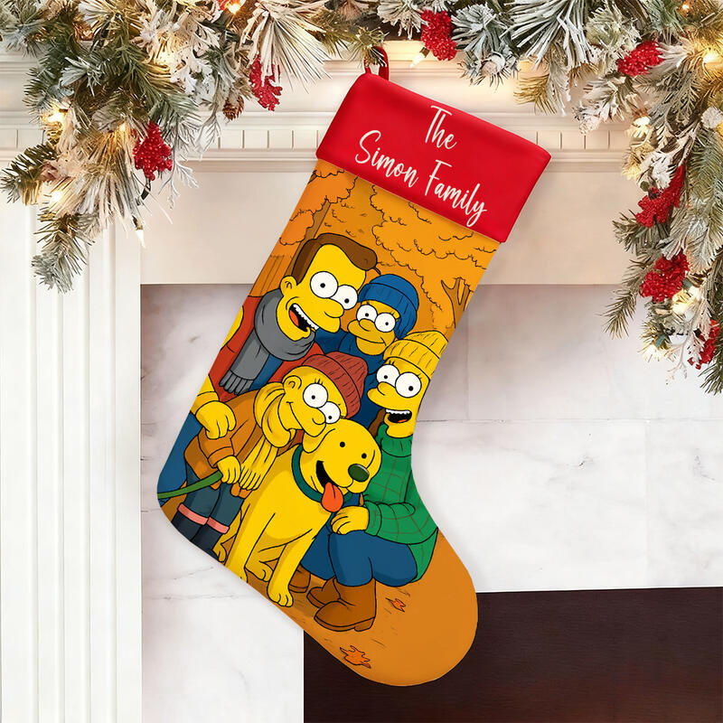 Medias navideñas personalizadas con fotos de dibujos animados y texto. Regalos cálidos para tus seres queridos.