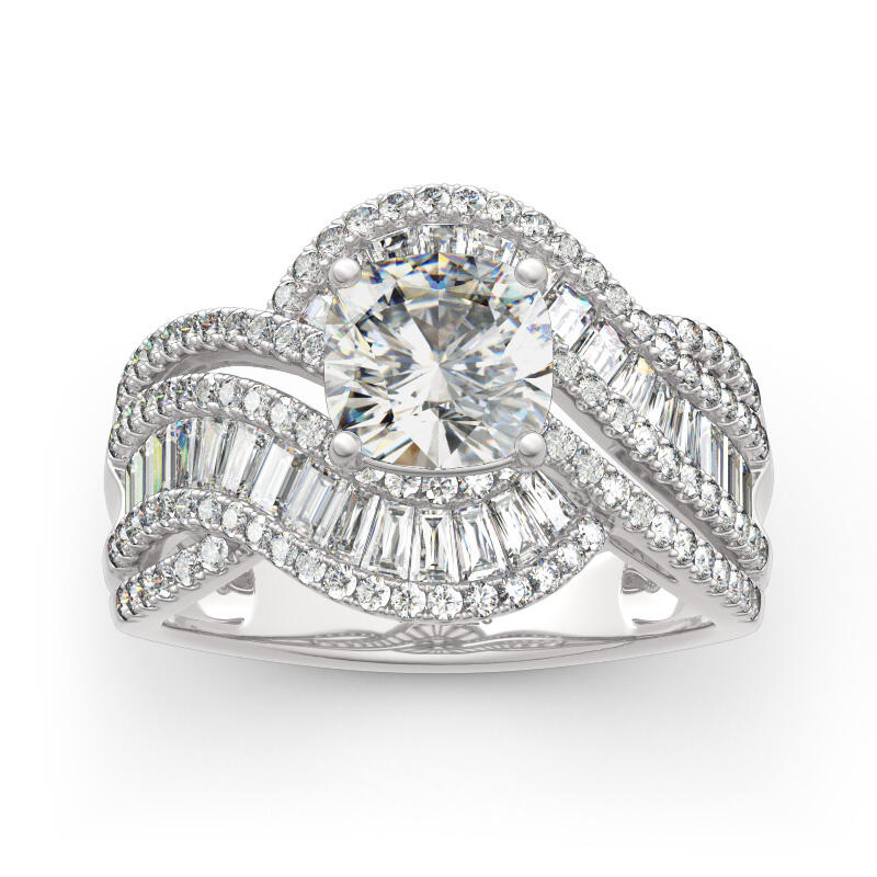 Jeulia Vintage Cushion Cut Sterling Silver Ring