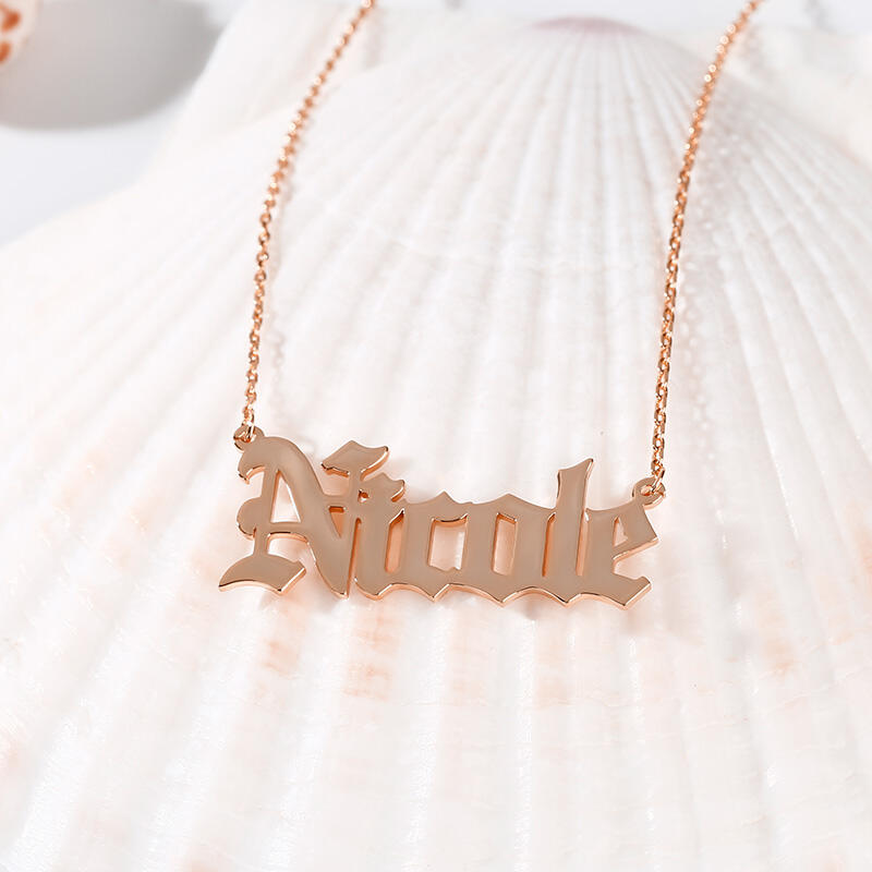 シンプル ネーム ネックレス