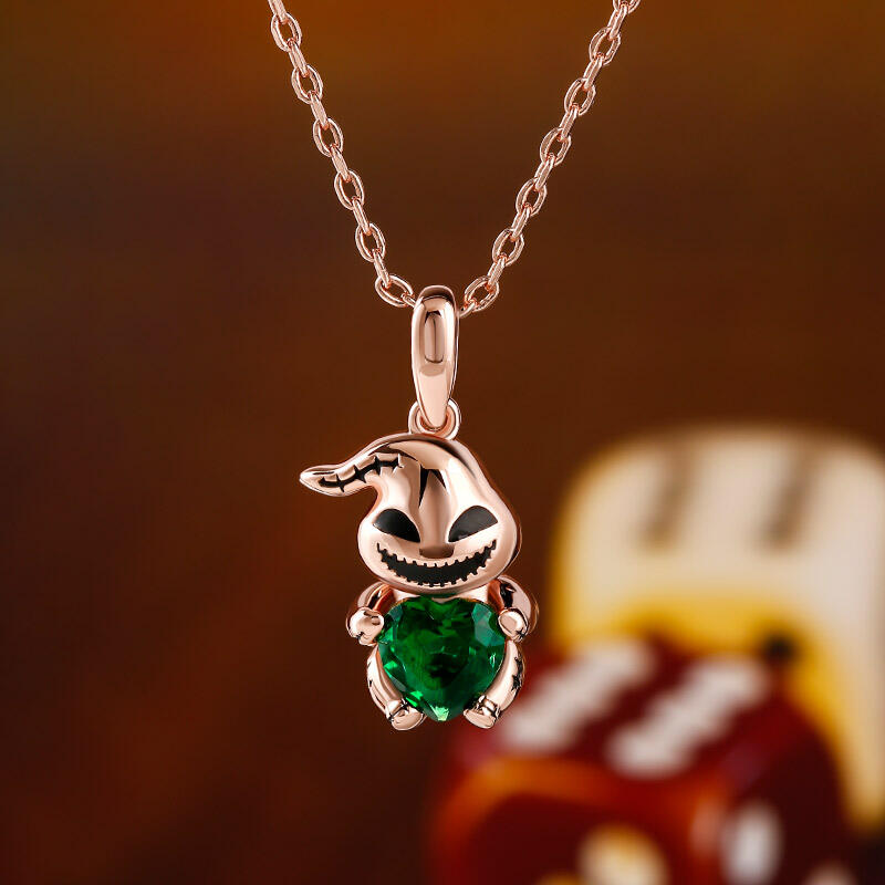 Jeulia Hug Me "The King of Bug Day" Heart Cut Sterling Silver Necklace