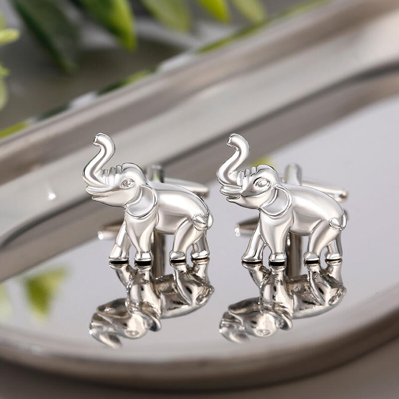 Jeulia Vintage de Elefante Gemelos de Cobre para Hombre