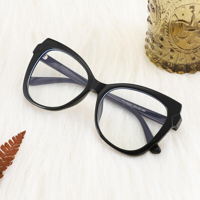 Isabella Cat Eye Black Glasses