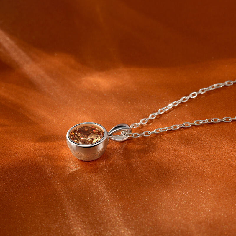 Jeulia Hollow Bear Reversible Necklace Sterling Sliver