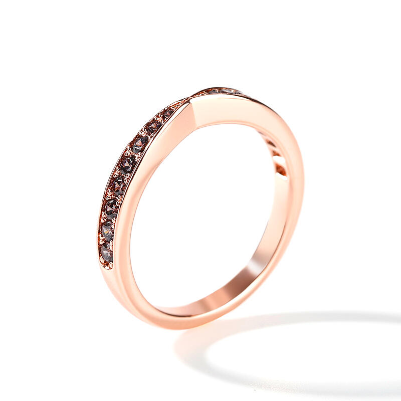 Jeulia Simple Design Round Cut Sterling Silver Women's Band