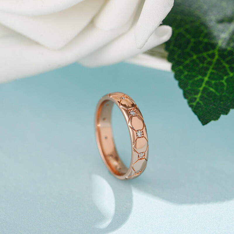 Jeulia "Eternal Love" Round Cut Sterling Silver Women's Band