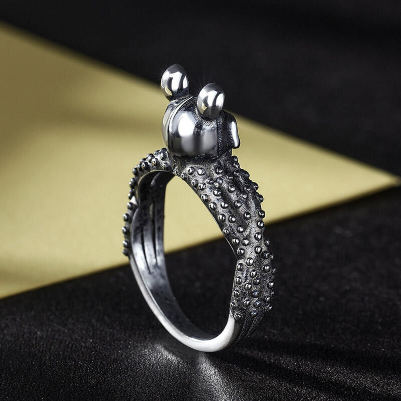 Jeulia "Octopus Mouse" Skull Sterling Silver Ring