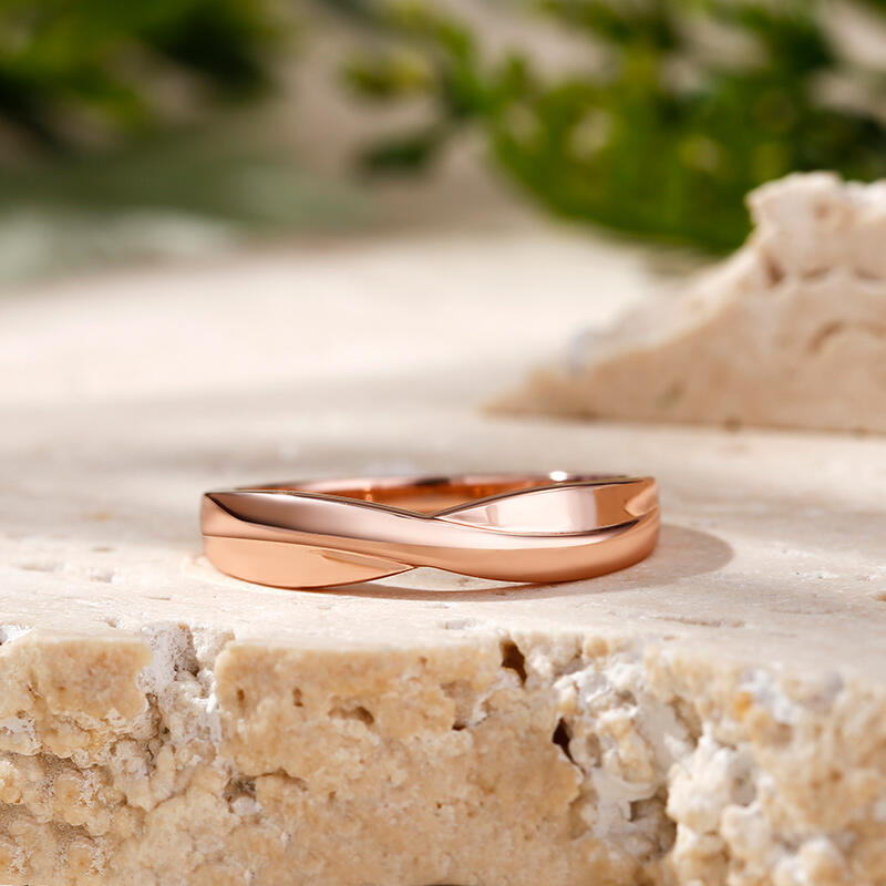 Jeulia Stylish Crossover Sterling Silver Men's Band