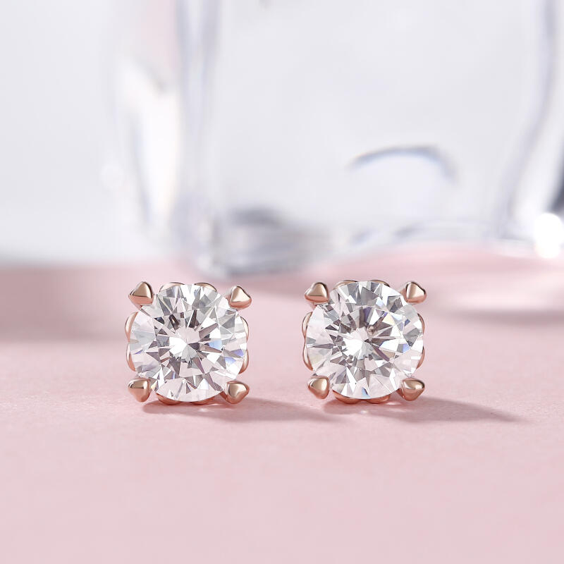 Jeulia Clous d'Oreilles Solitaire en Argent Sterling