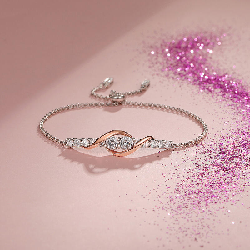 Jeulia Classique Jamais séparés Personnalisé Bracelet