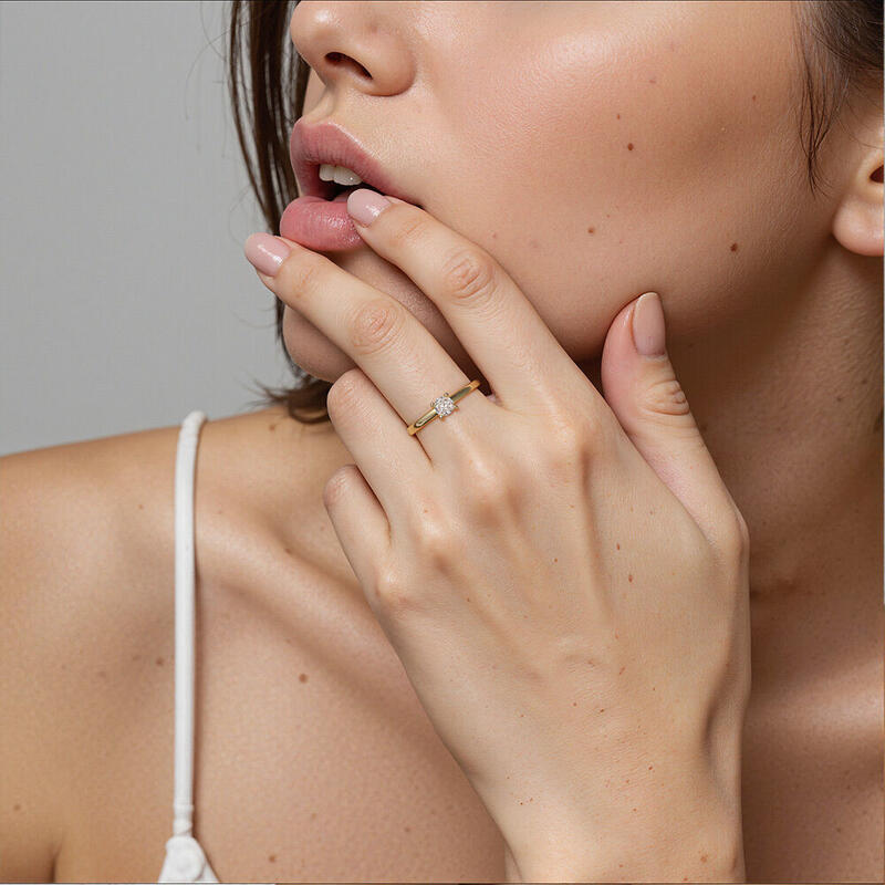 "Forever Starts with Now" Round Cut Solitaire Engagement Ring