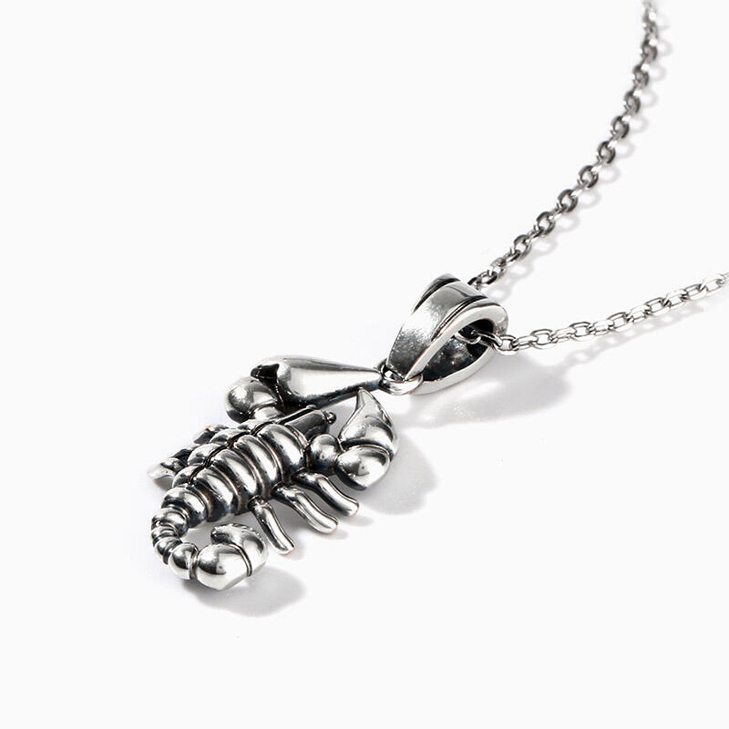 Jeulia "Deadly Scorpion" Sterling Silver Necklace