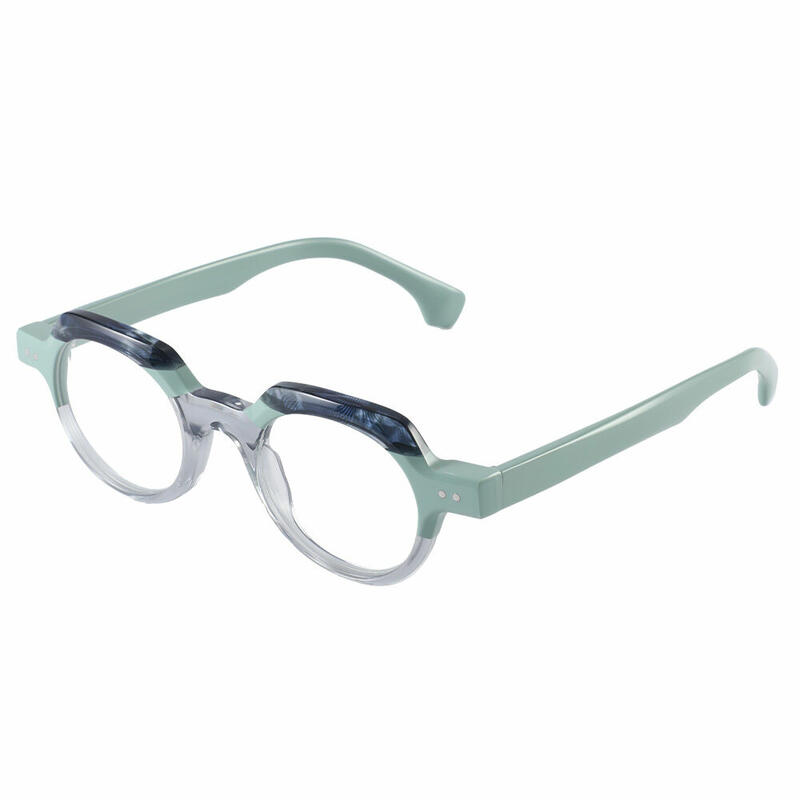 Flynn Round Green Glasses