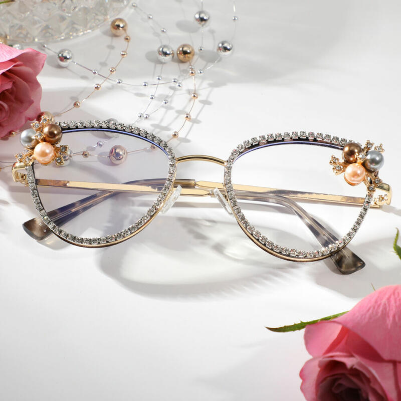 Rivera Cat Eye Leopard Glasses