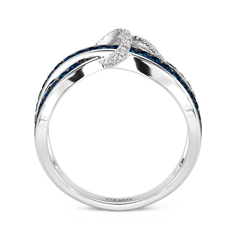 Jeulia Anillo Eternidad Cruzado Inspirado en Nudos para Mujer