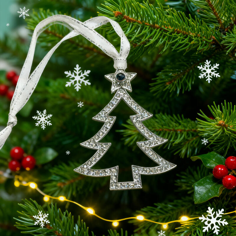 Personalized Christmas Tree Projection Image Ornaments Gifts for Christmas Decorations