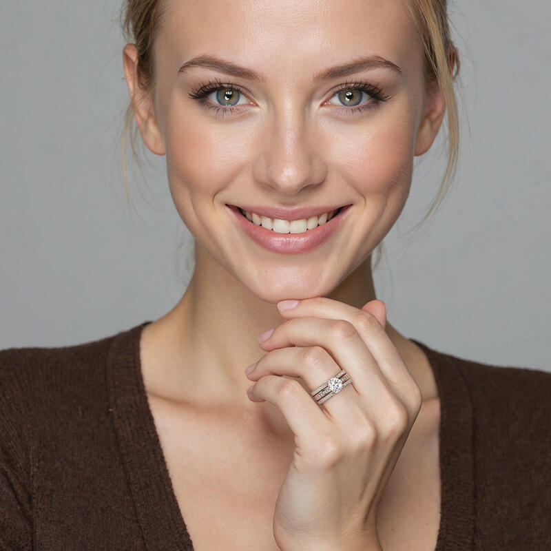 "Kampf um Liebe" Rundschliff Brautset