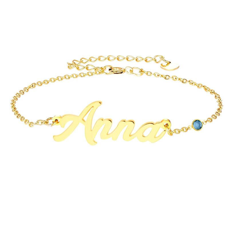 ネーム 誕生石 ブレスレット