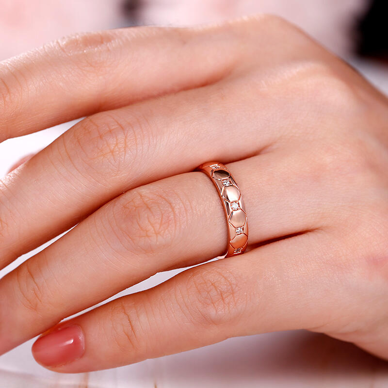 Jeulia "Eternal Love" Round Cut Sterling Silver Women's Band