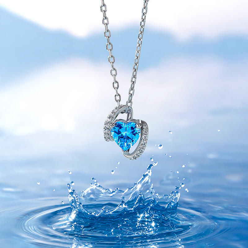 Jeulia Custom Classic Infinity Heart Birthstone Necklace