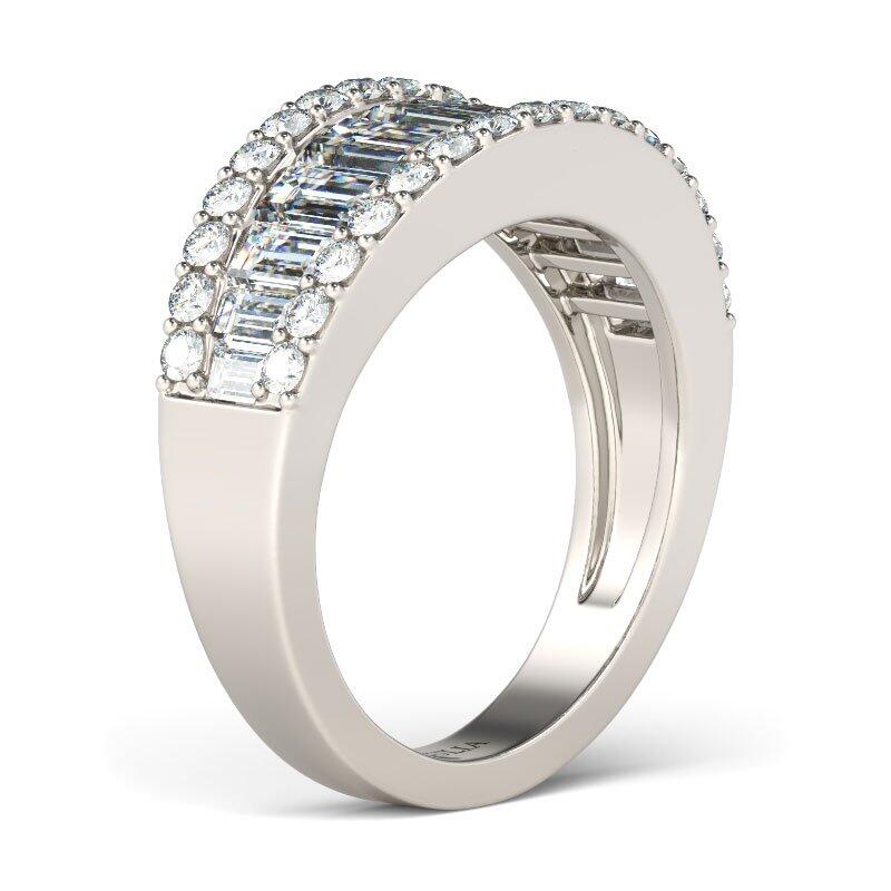 Jeulia Alianza Para Mujer De Talla Esmeralda En Plata De Ley