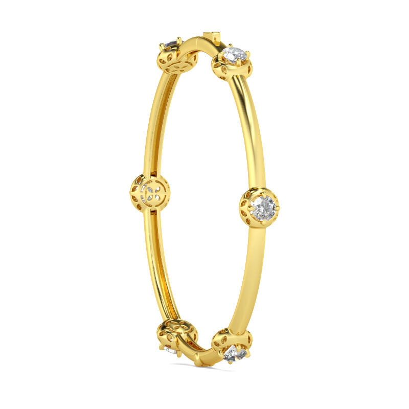 Jeulia スターリングシルバー ソリティア バングル