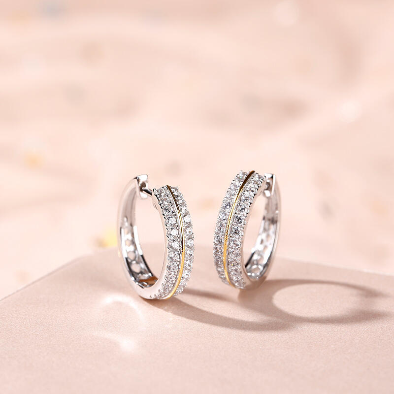 Jeulia Classic Sterling Silver Hoop Earrings