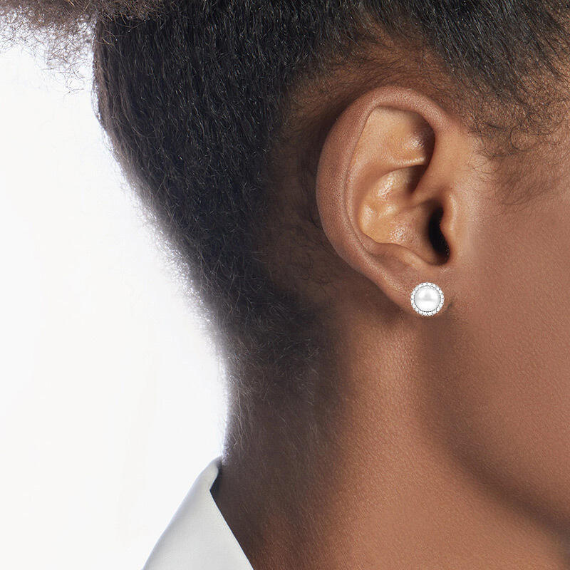 "Mist of Morning" 6-6.5mm Freshwater Pearl Stud Earrings