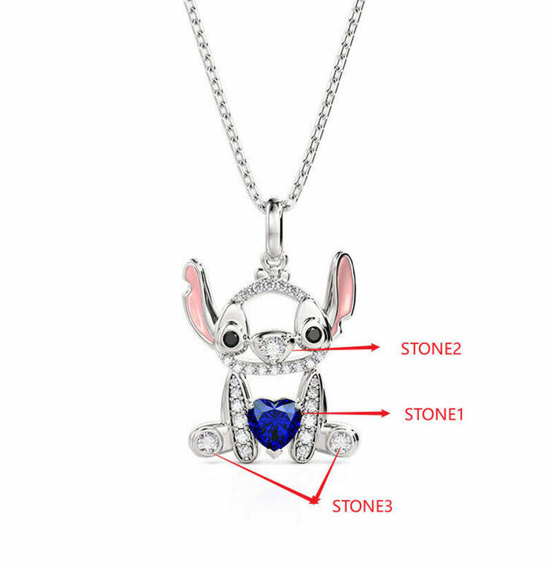 Jeulia Hug Me Collana Personalizzata "Piccolo Mostro" con Pietra Natale