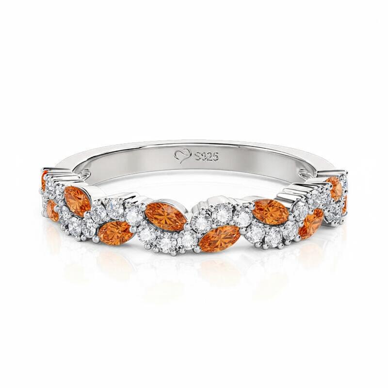 Jeulia Stackable Marquise Customized Eternity Band for Women
