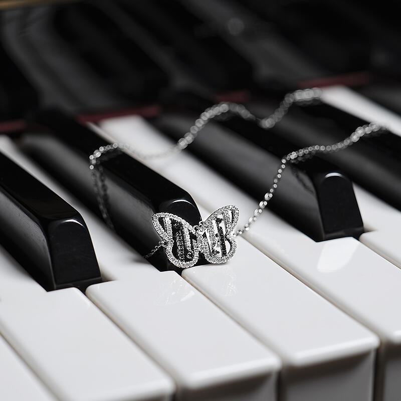 Jeulia "Be Free" Butterfly Sterling Silver Necklace